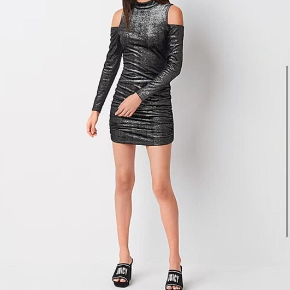 Juicy-couture Women's Black and Silver Dress